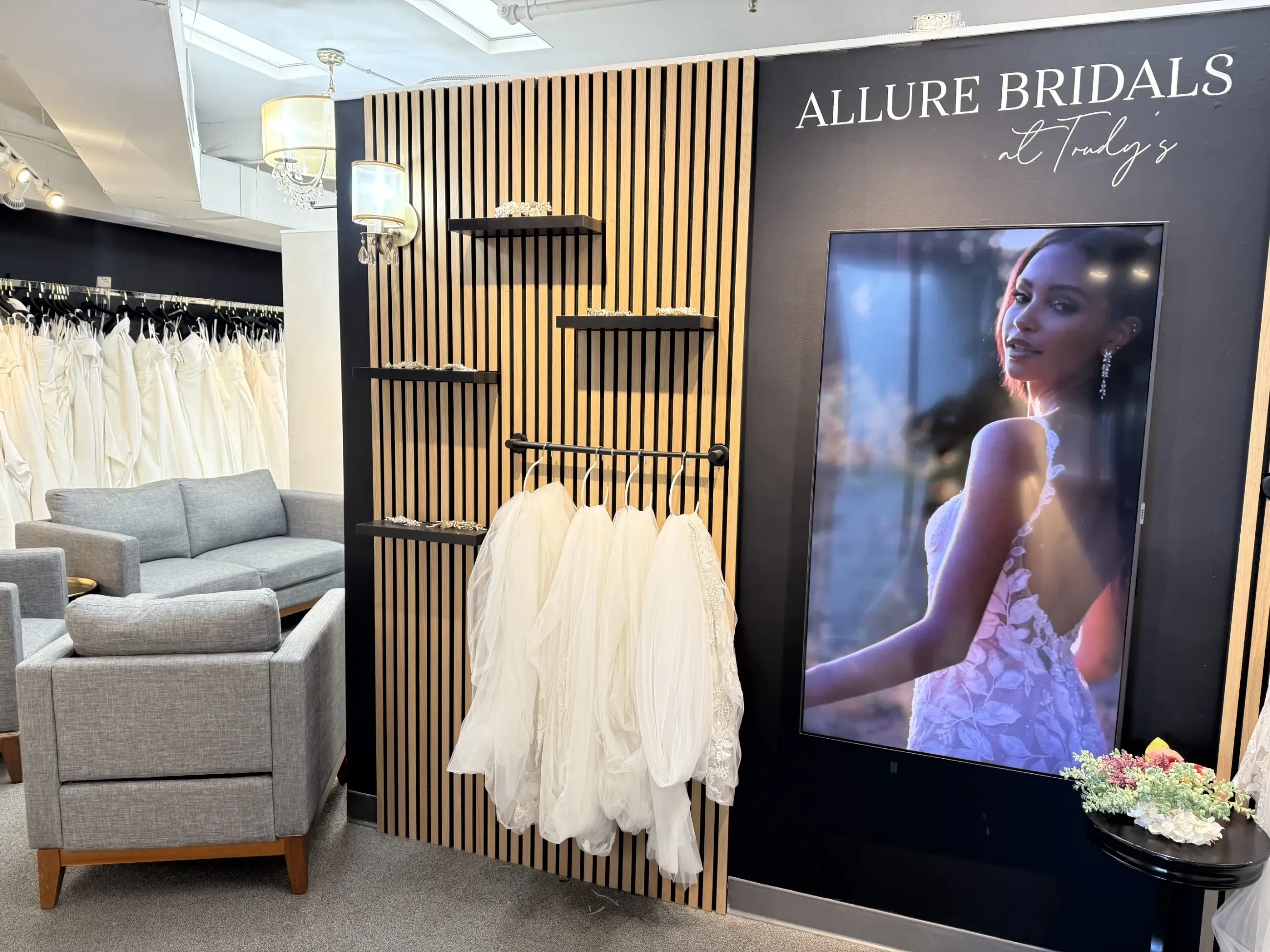 Allure Bridals showroom inside Trudys Brides