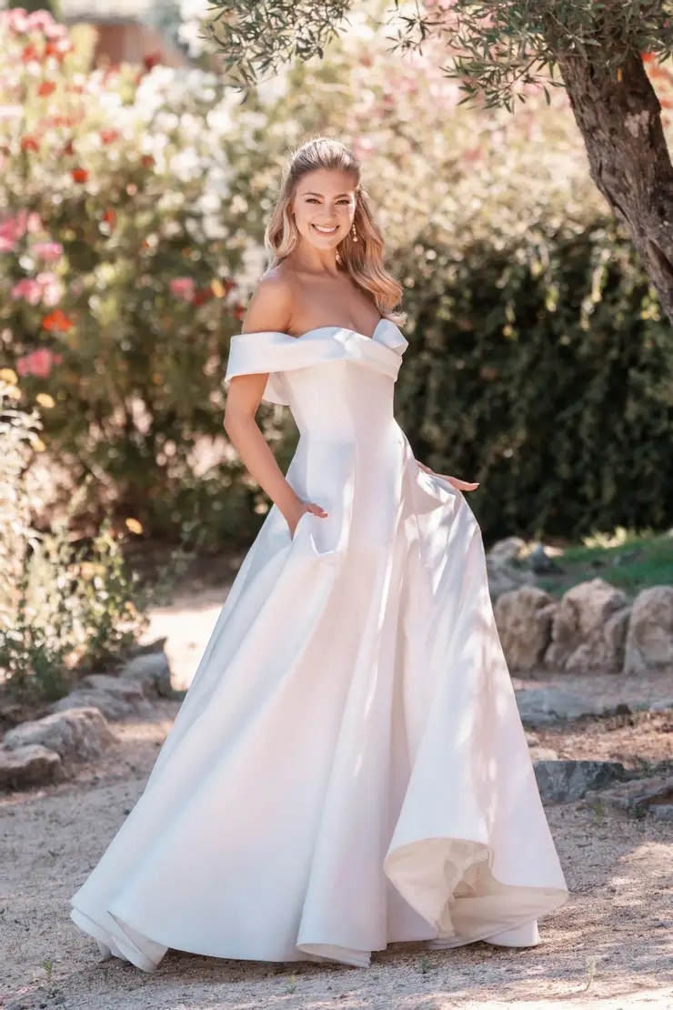 Model wearing a bridal gown