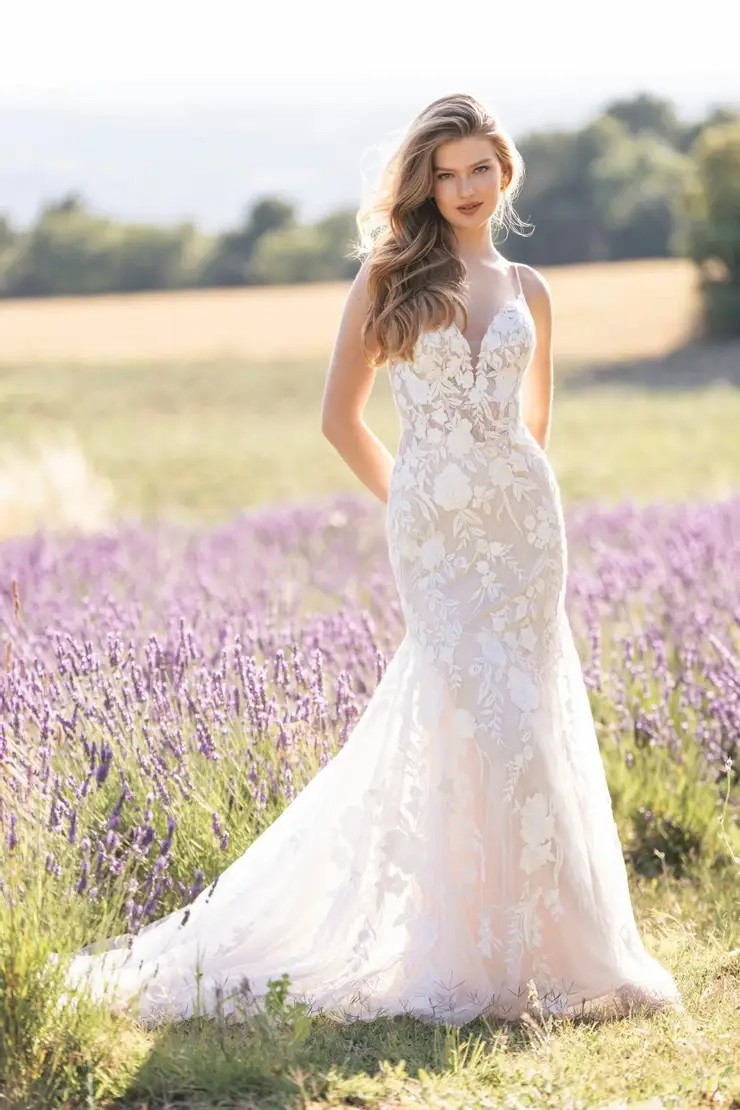 Model wearing a bridal dress