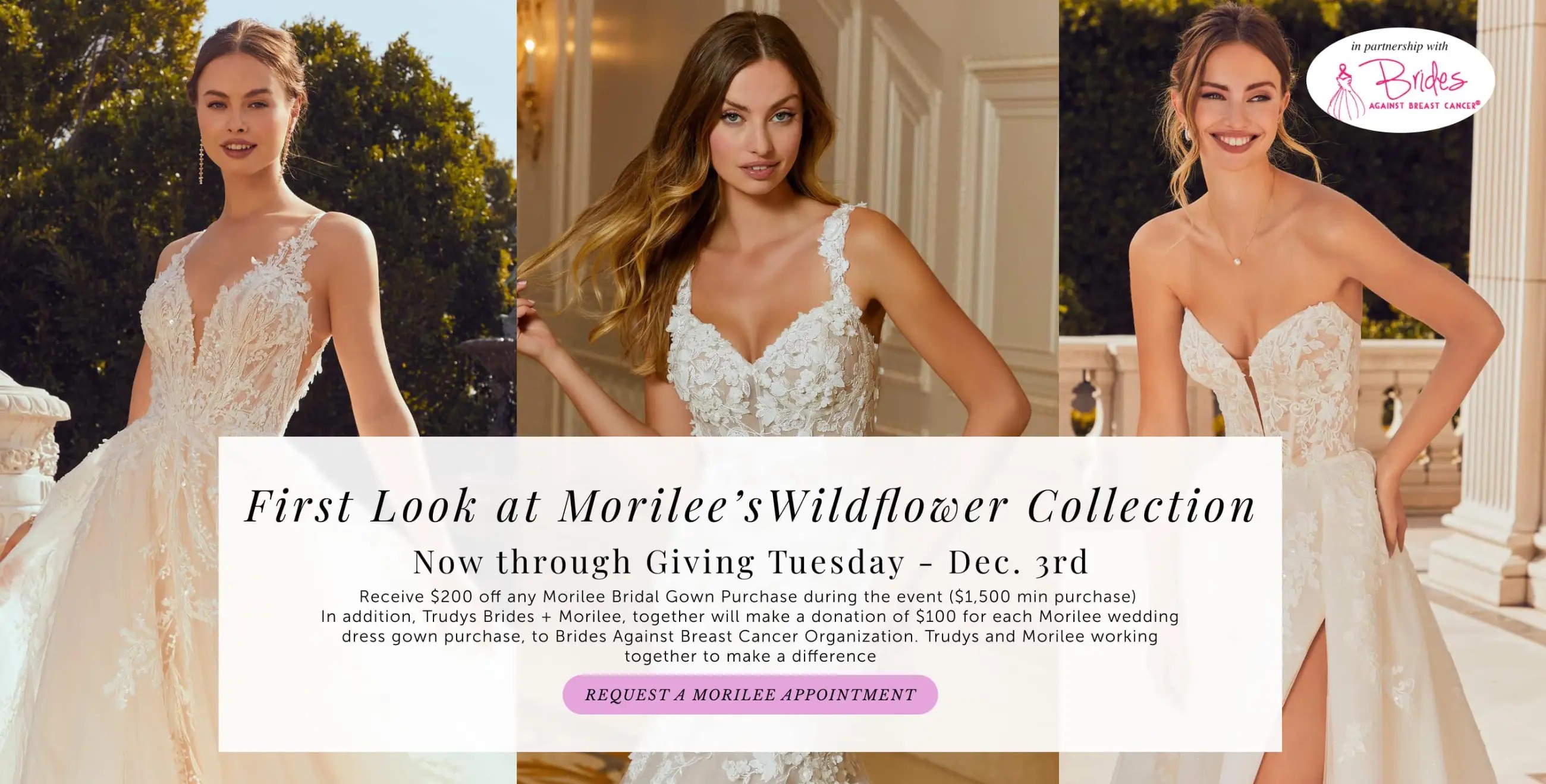 Morilee designer spotlight at Trudys Brides