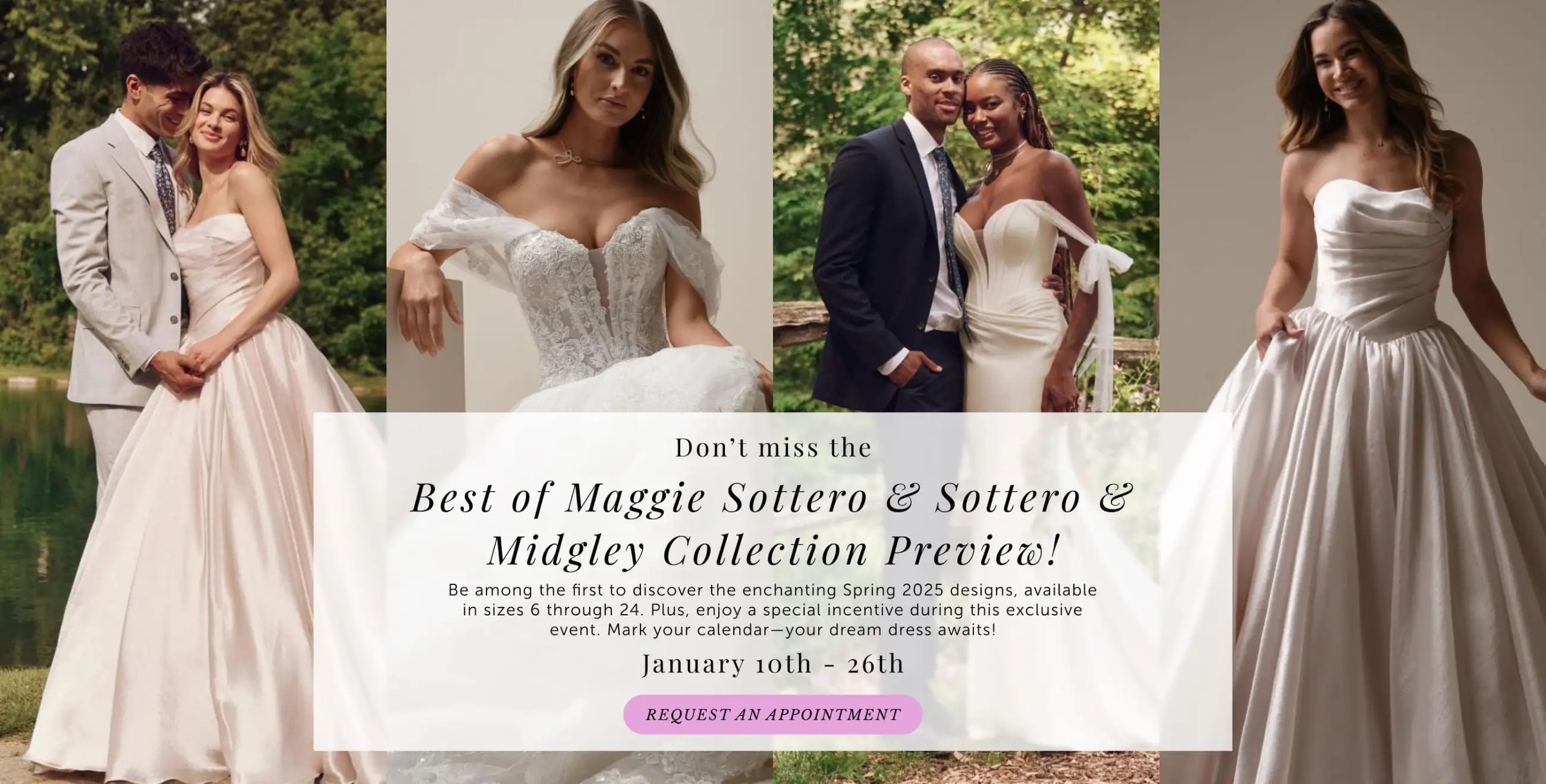 Maggie Sottero & Sottero & Midgley 2025 collection preview at Trudys Brides